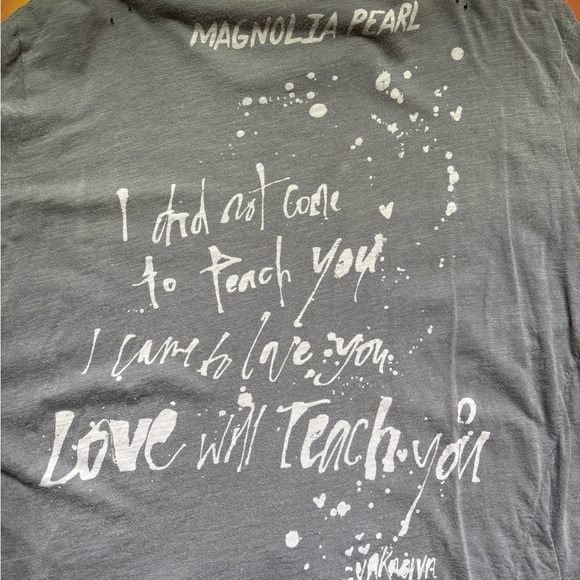 Magnolia Pearl Charcoal Graphic Love Tee Peace Sign Love Magnolia Pearl - Picture 6 of 8